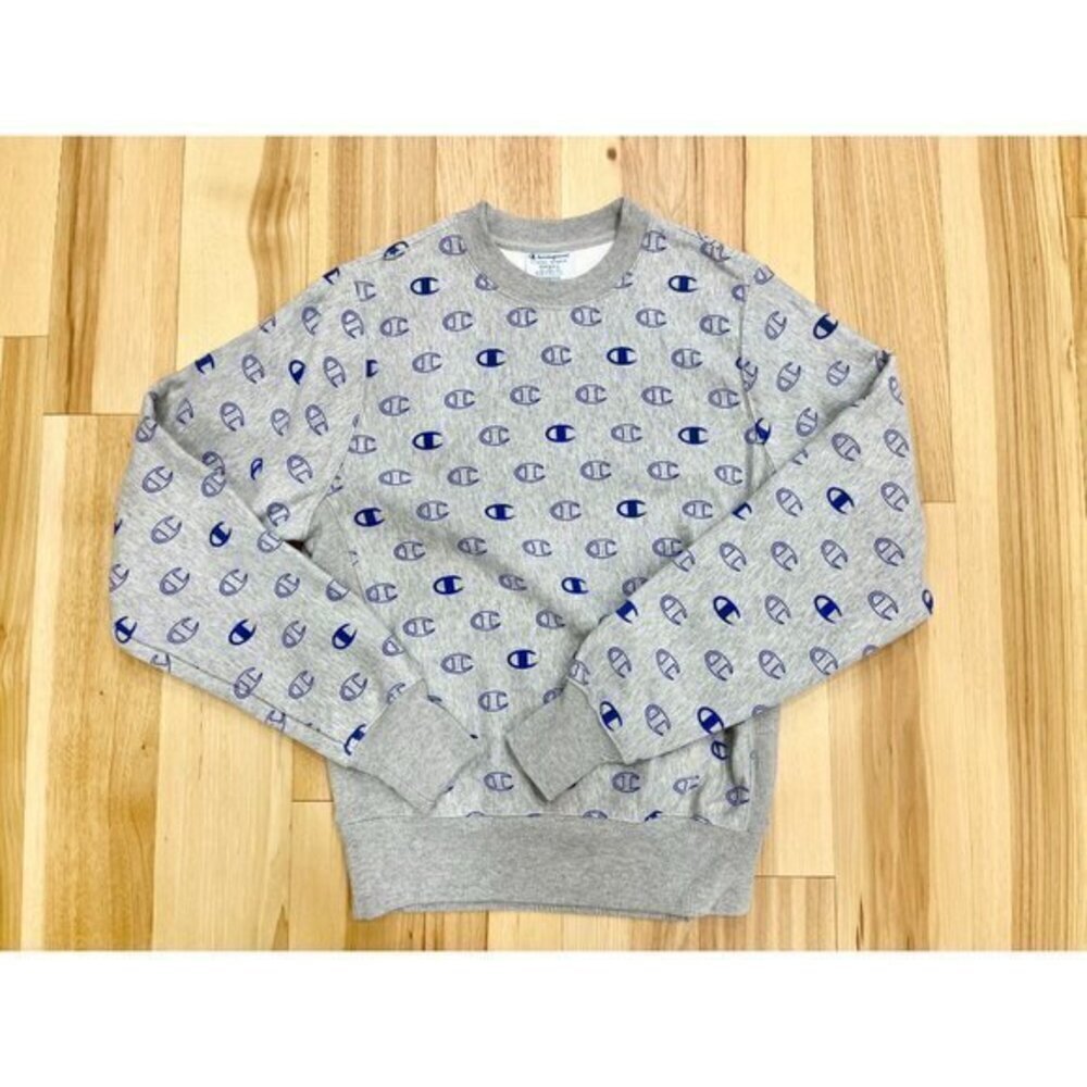 Champion Logo Reverse Weave Crew Neck Sweatshirt S